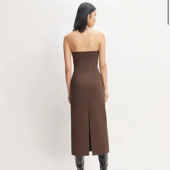 Everlane Chocolate Strapless Dress - Picture 4 of 4